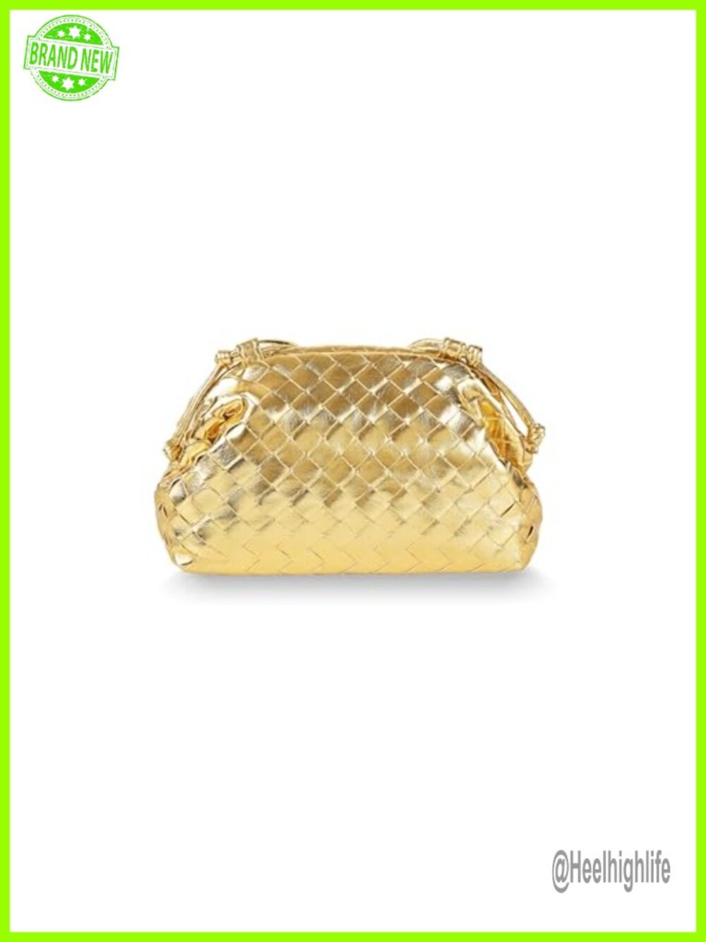 Woven Clutch Purse Evening Pleated Dumpling Shoulder Bag PU Women